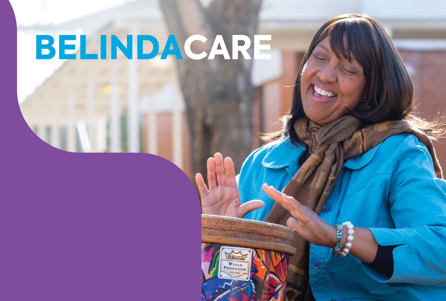 BelindaCare Belinda Momon playing percussion.