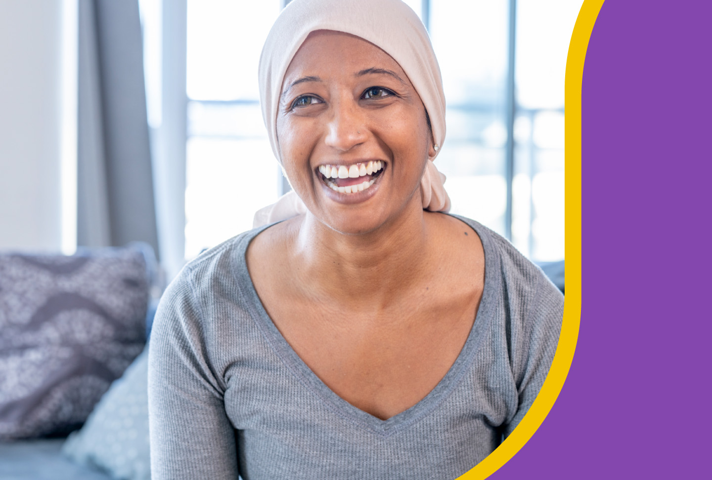 Comprehensive Cancer Care at Wellstar Patient with cancer smiling.