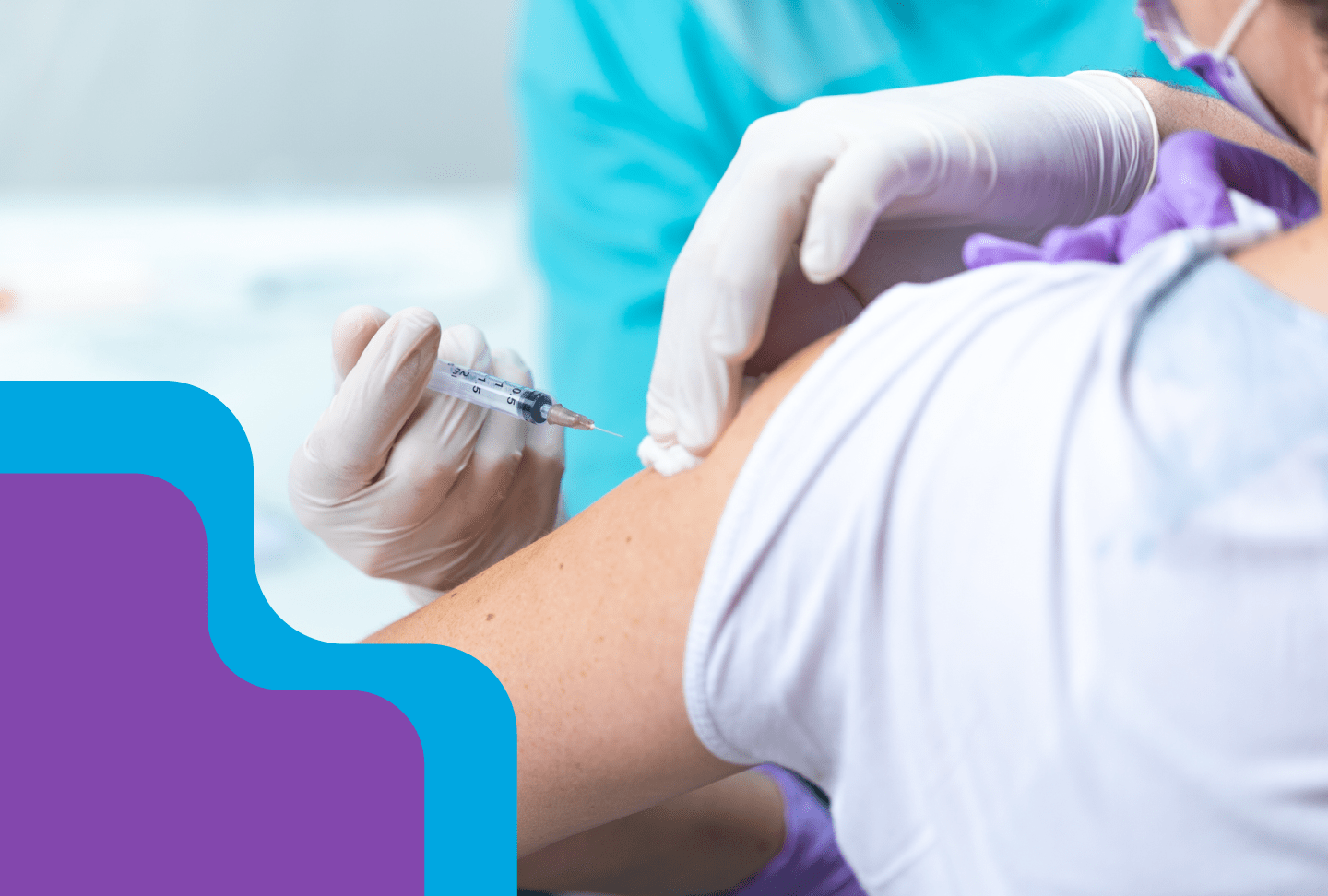 Don't Forget Your Flu Shot Person receiving the flu shot.