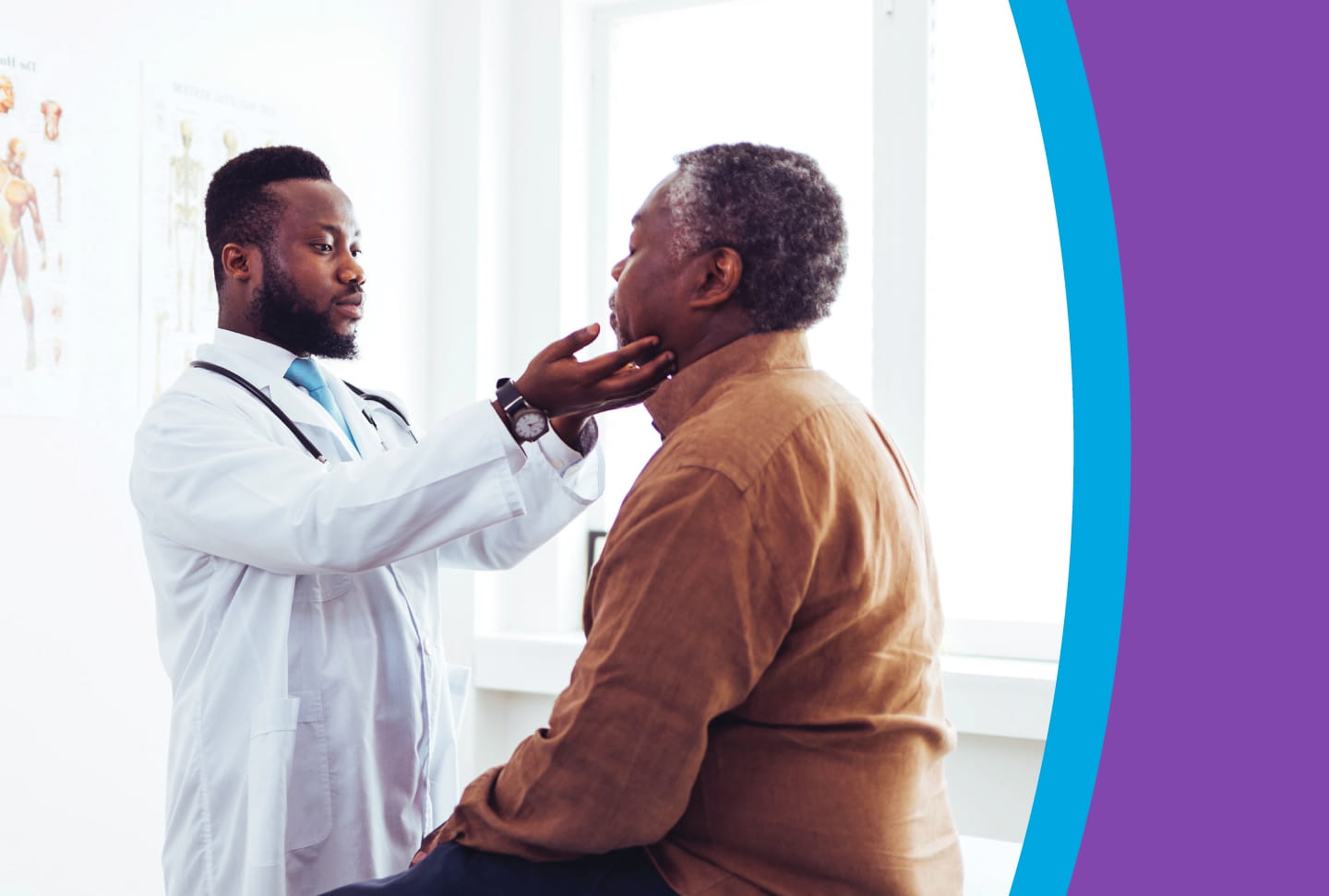 Keep Your Head & Neck in Check Provider looking at patient's neck
