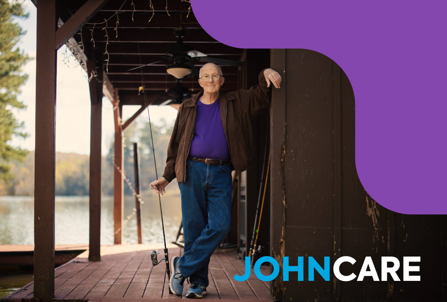 JohnCare John Petrick standing by his dock.