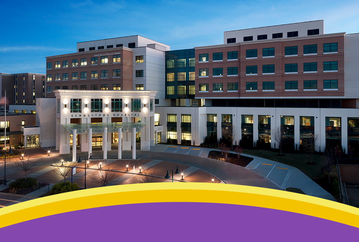 Wellstar Kennestone Receives Georgia Oglethorpe Award for Organizational Excellence Kennestone Hospital at sunset