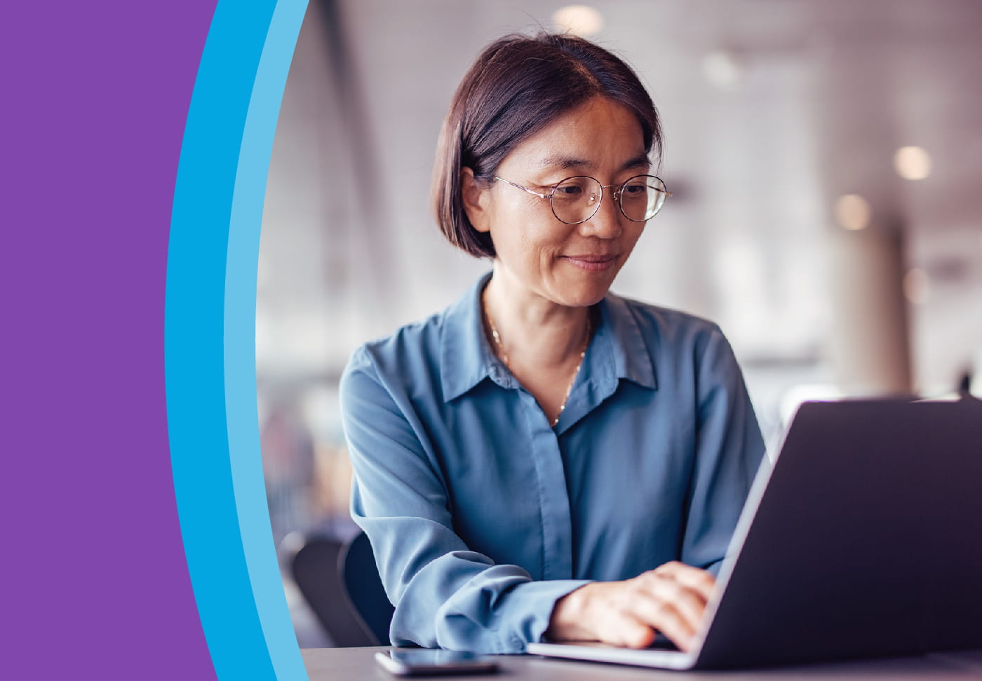 Wellstar Switches to Paperless Statements Person using laptop computer