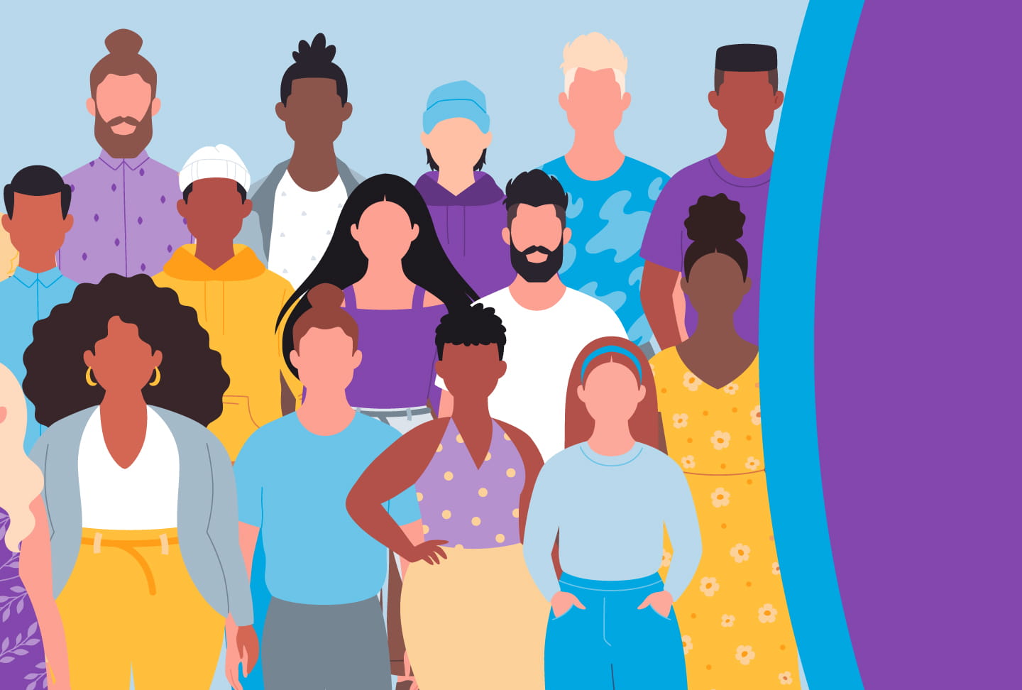 Wellstar National COVID-19 Resiliency Network Partnership Reaches Over 1 Million People Illustration of group of people