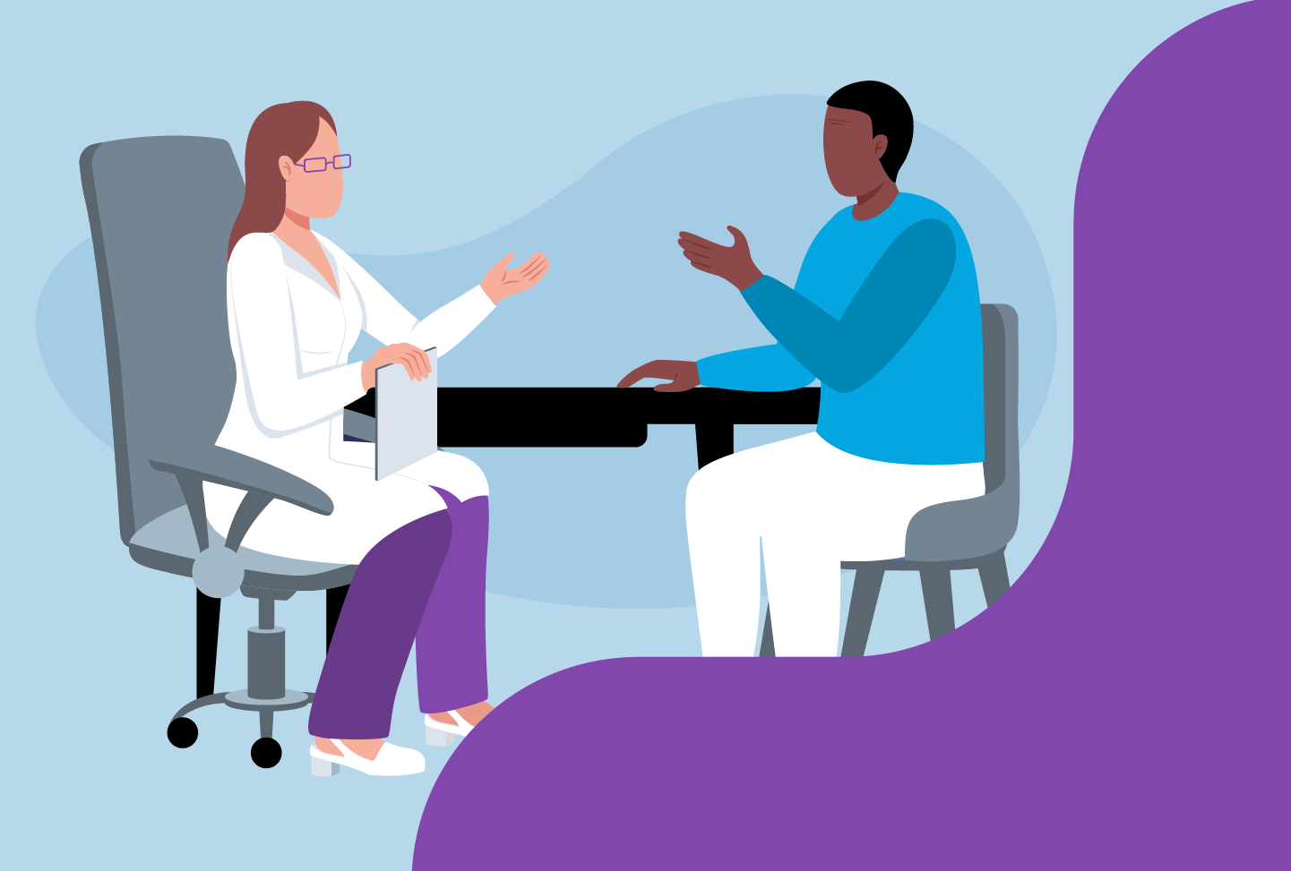 Are You Ready to Take Charge of Your Prostate Health? Physician talking to a male patient