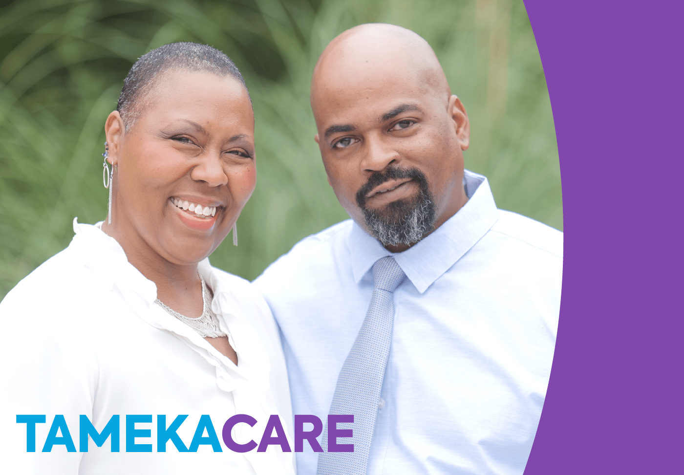 TamekaCare Photo of breast cancer survivor Tameka Pearson and her husband