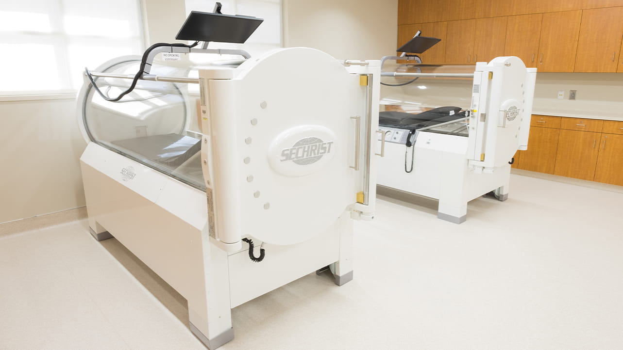 Inside look of the Burn Center hyperbaric chamber at Wellstar Cobb Hospital 