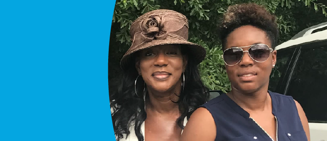 Photo of Judy Robinson with family member