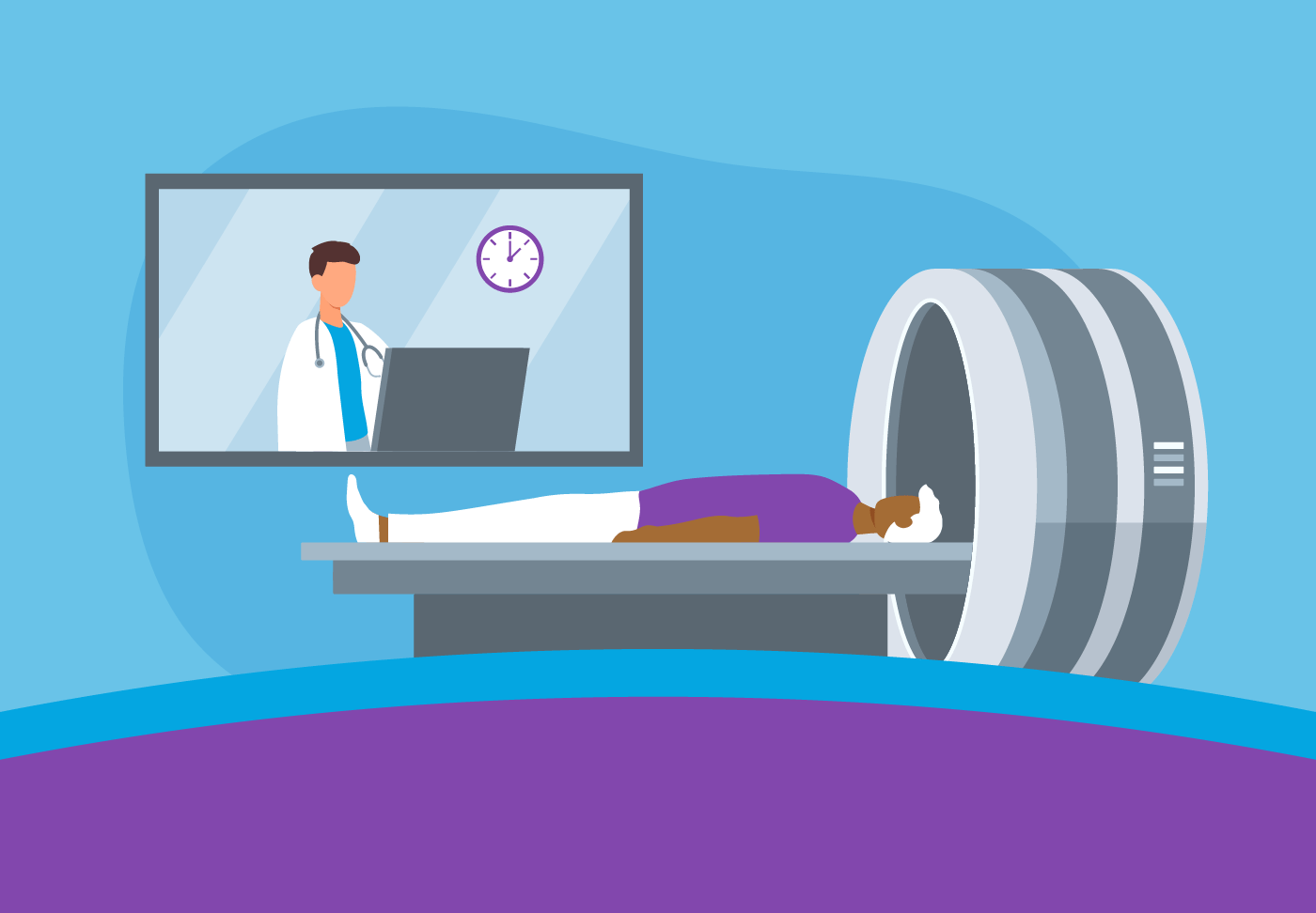 Illustration of provider, patient and imaging technology