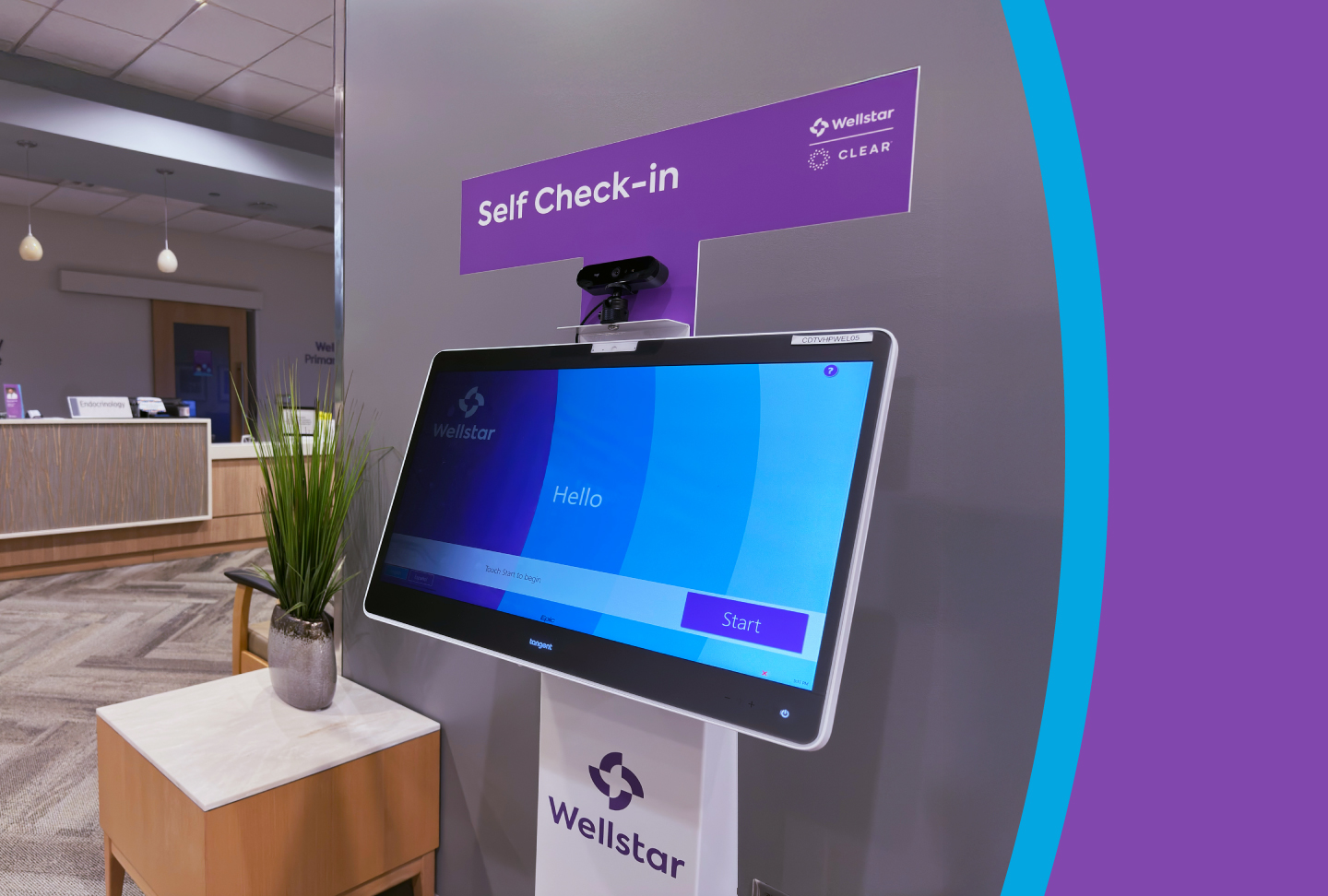 Healthcare self check-in kiosk