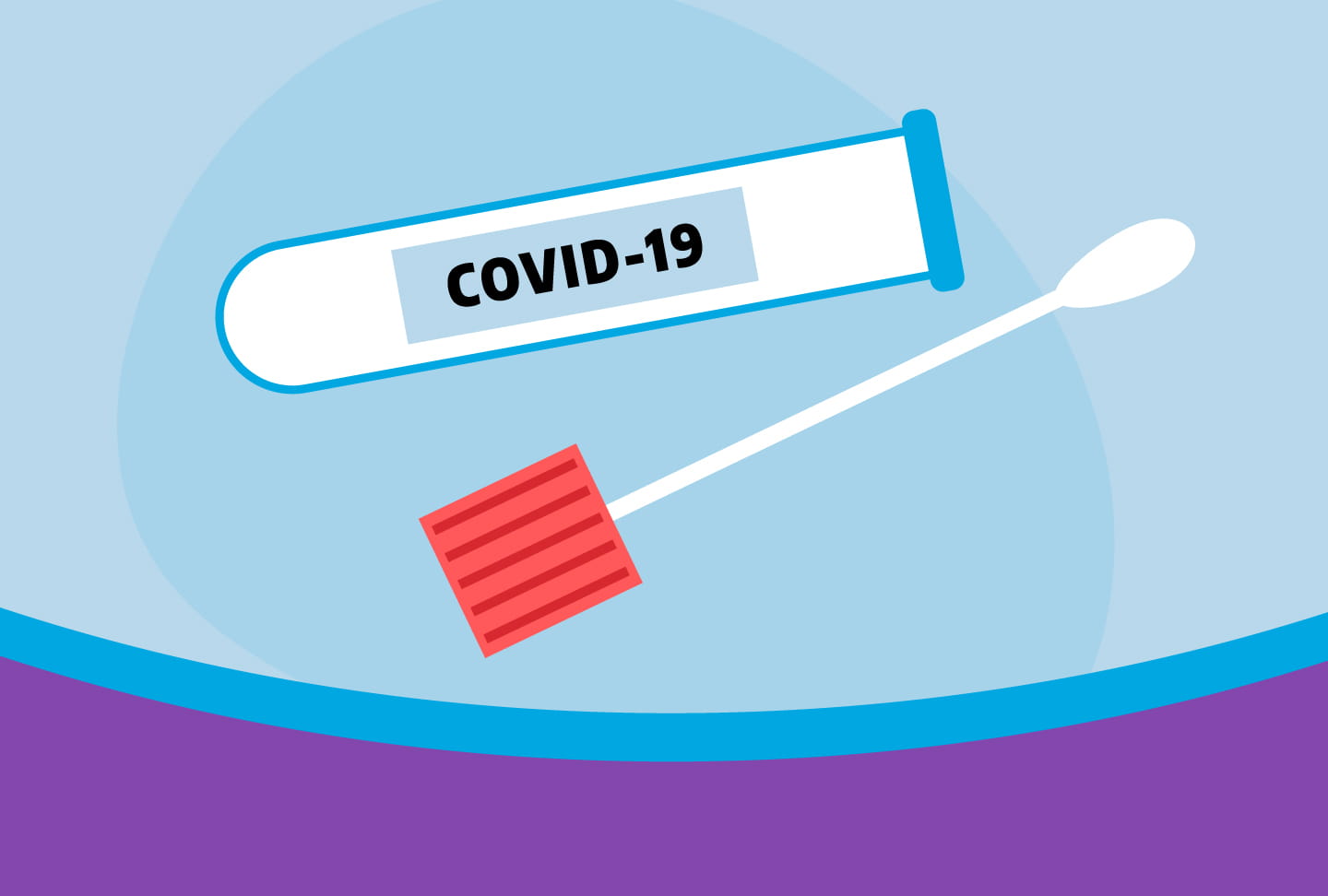 Illustration of COVID-19 testing kit