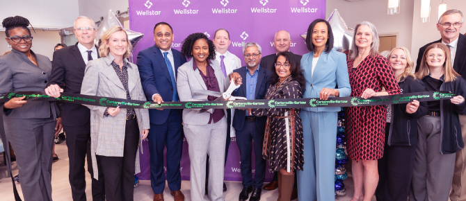 Celebrating the ribbon-cutting at Wellstar's newest cancer care facility in Cartersville, Georgia
