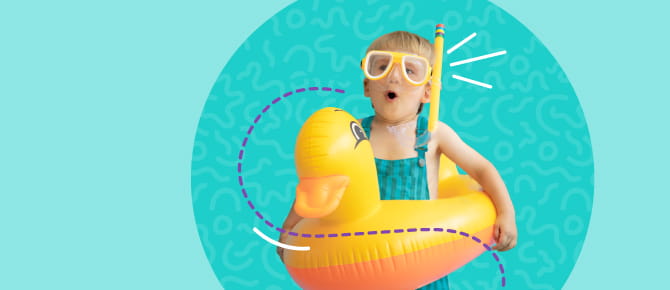Youngster enjoys summer fun safely