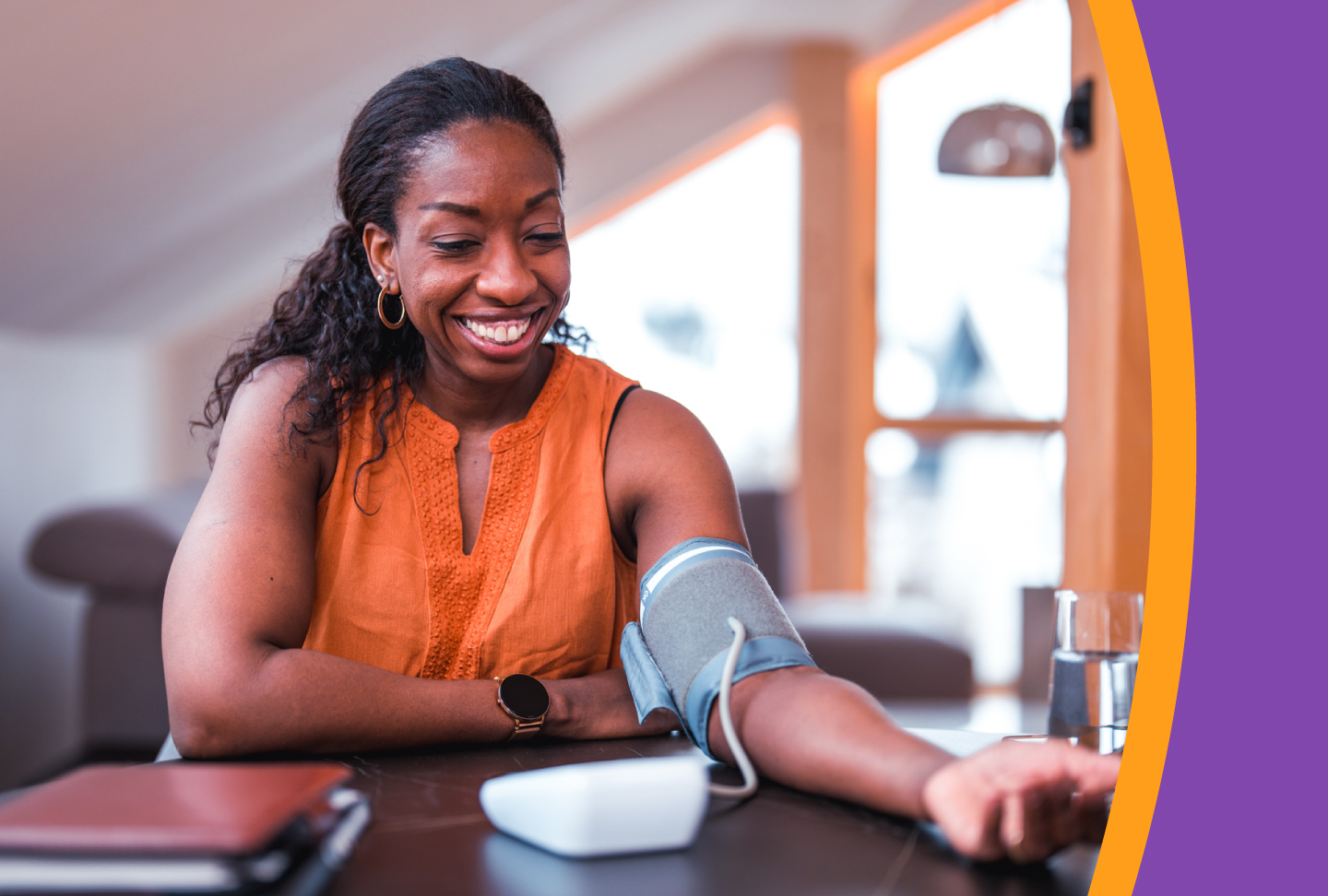 Person checking blood pressure