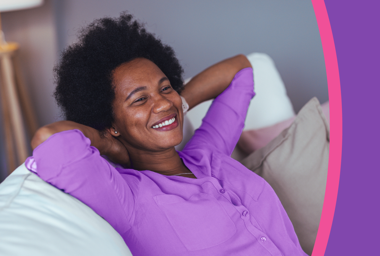 Woman on couch