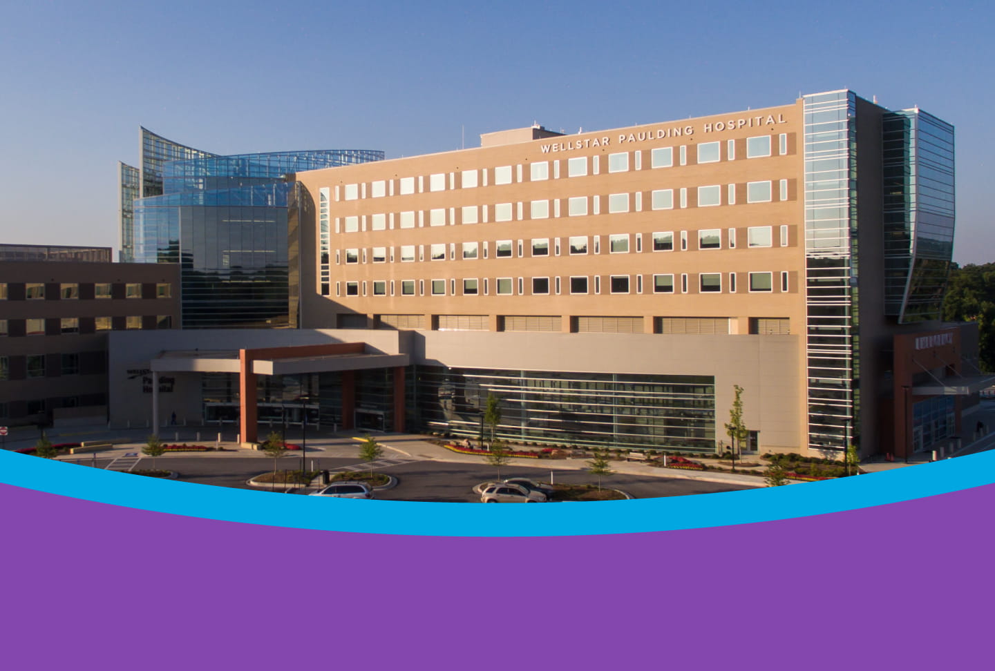 Wellstar Paulding Hospital Celebrates Fifth Anniversary Wellstar Paulding Hospital at sunset.