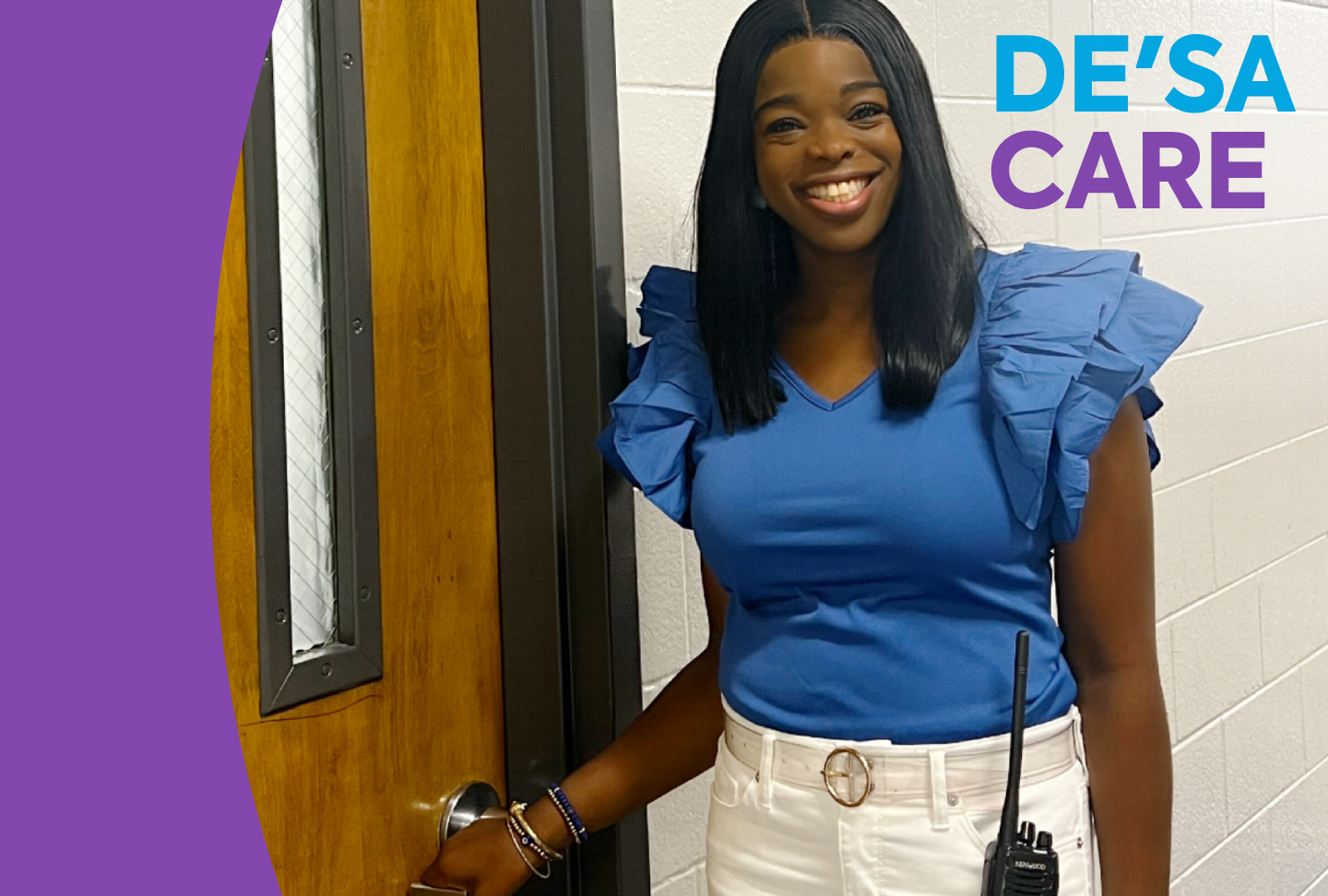 De'saCare Back to school after receiving highly coordinated stroke care at Wellstar, Assistant Principal De'sa Fuller, enters her office to start a new school year.
