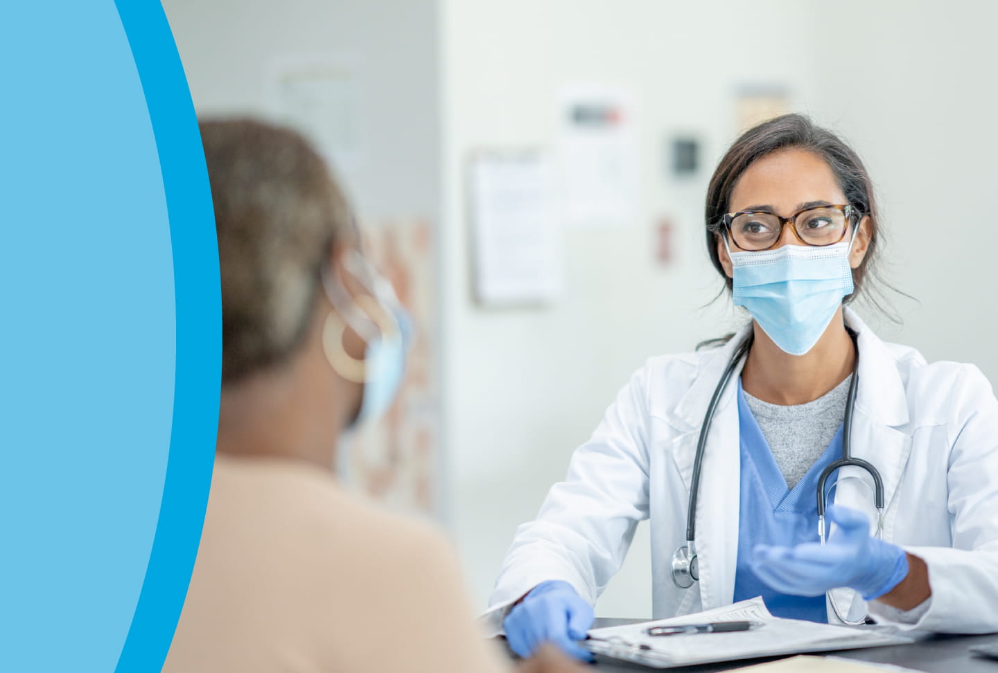 Creating Your PeopleCare Plan Physician talking with patient.