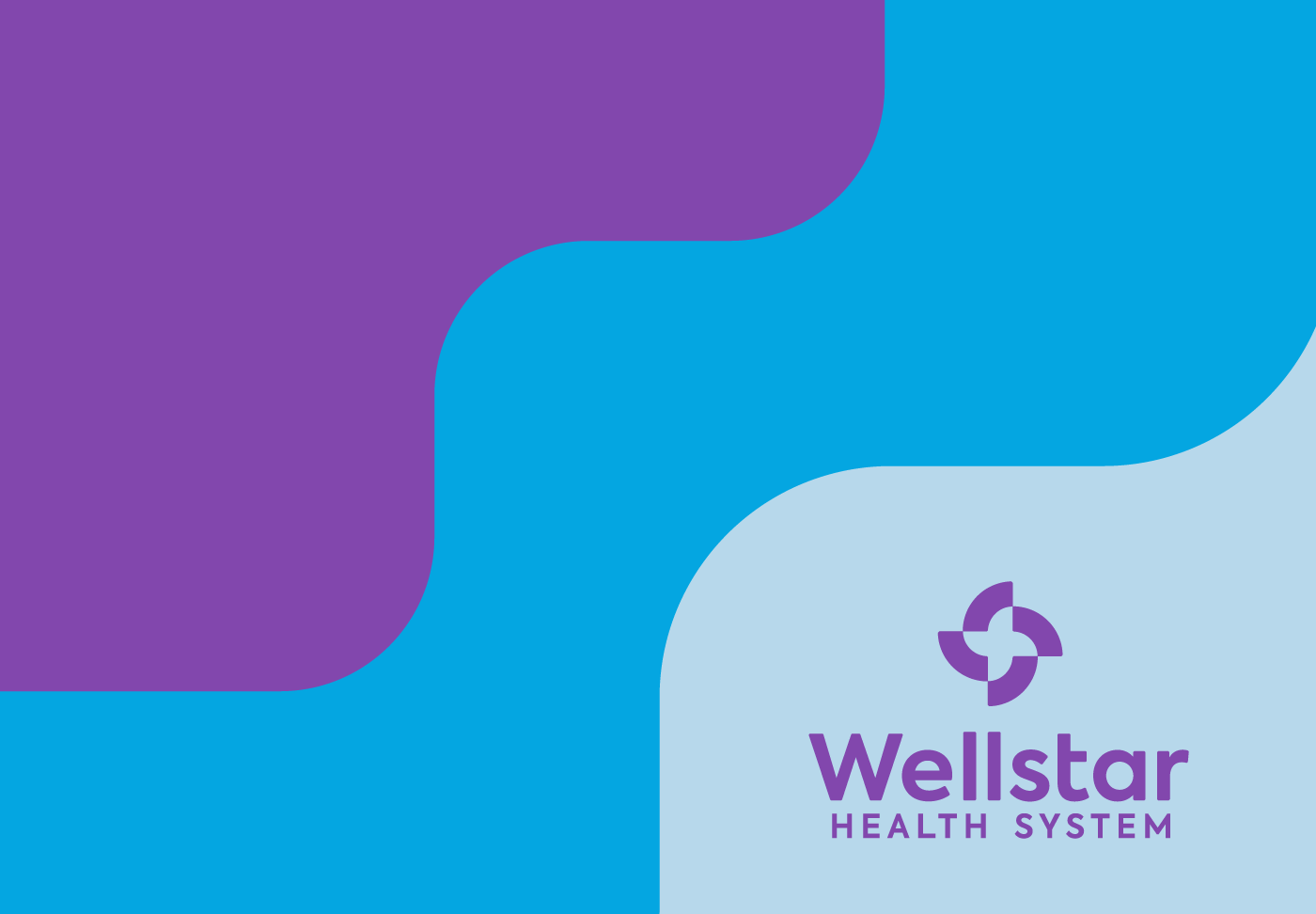 blue and purple waves, Wellstar logo