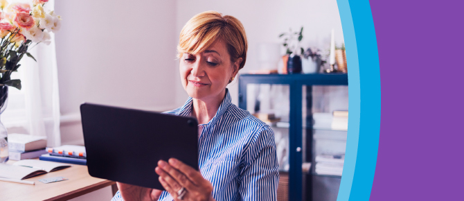 Person using tablet