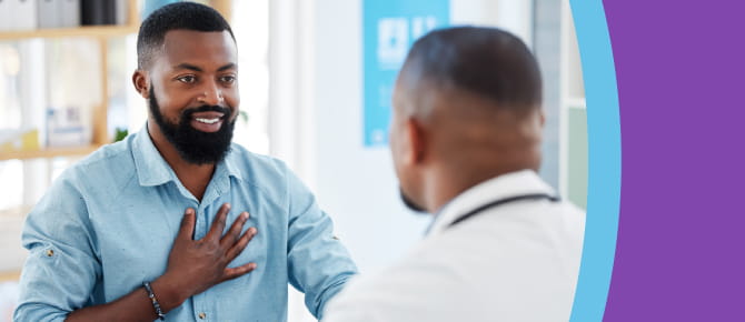 Two men have an earnest conversation