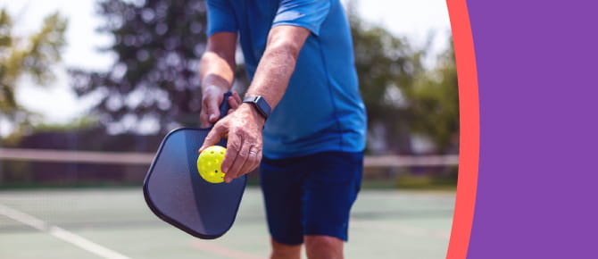 Tom playing pickleball