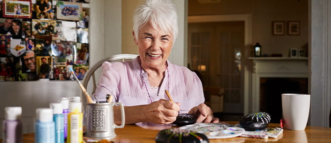 Llen Ryan in her kitchen