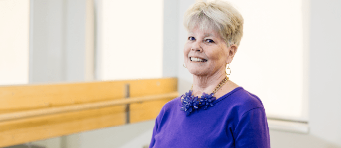 Thanks to a team of heart failure doctors and the Optimizer Heart Mini, Pat's back to dancing the Carolina shag again.