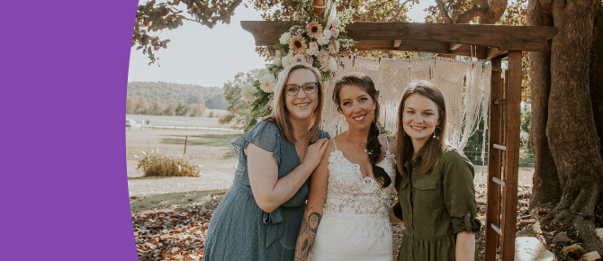 Ashley was able to recover from cardiac arrest and walk down the aisle. 