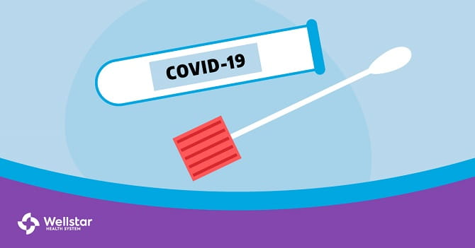 Illustration of COVID-19 test kit