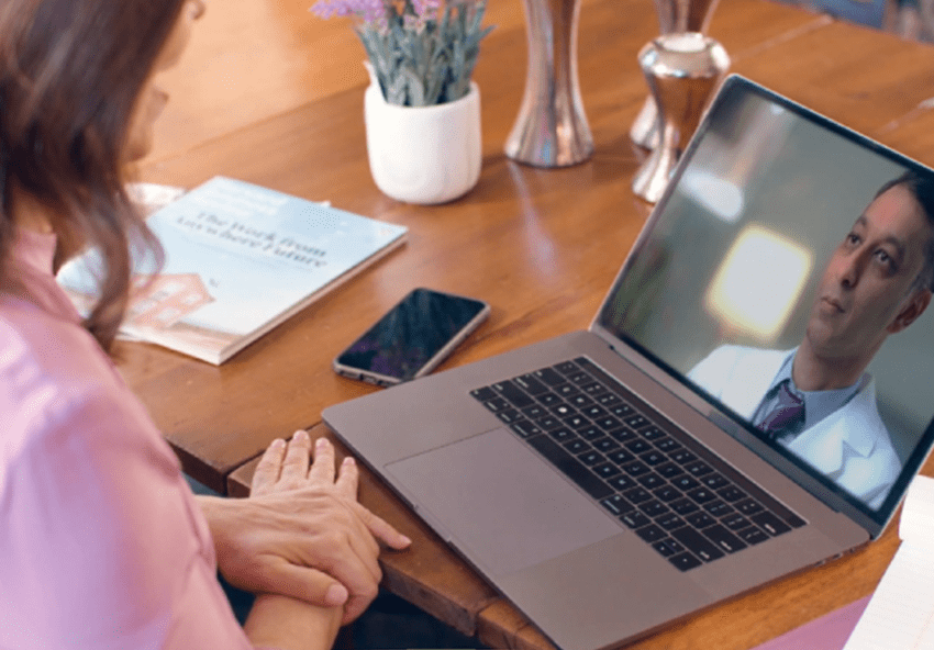 Image of patient receiving virtual care