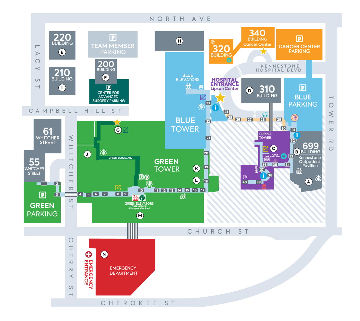 Kennestone Parking Map