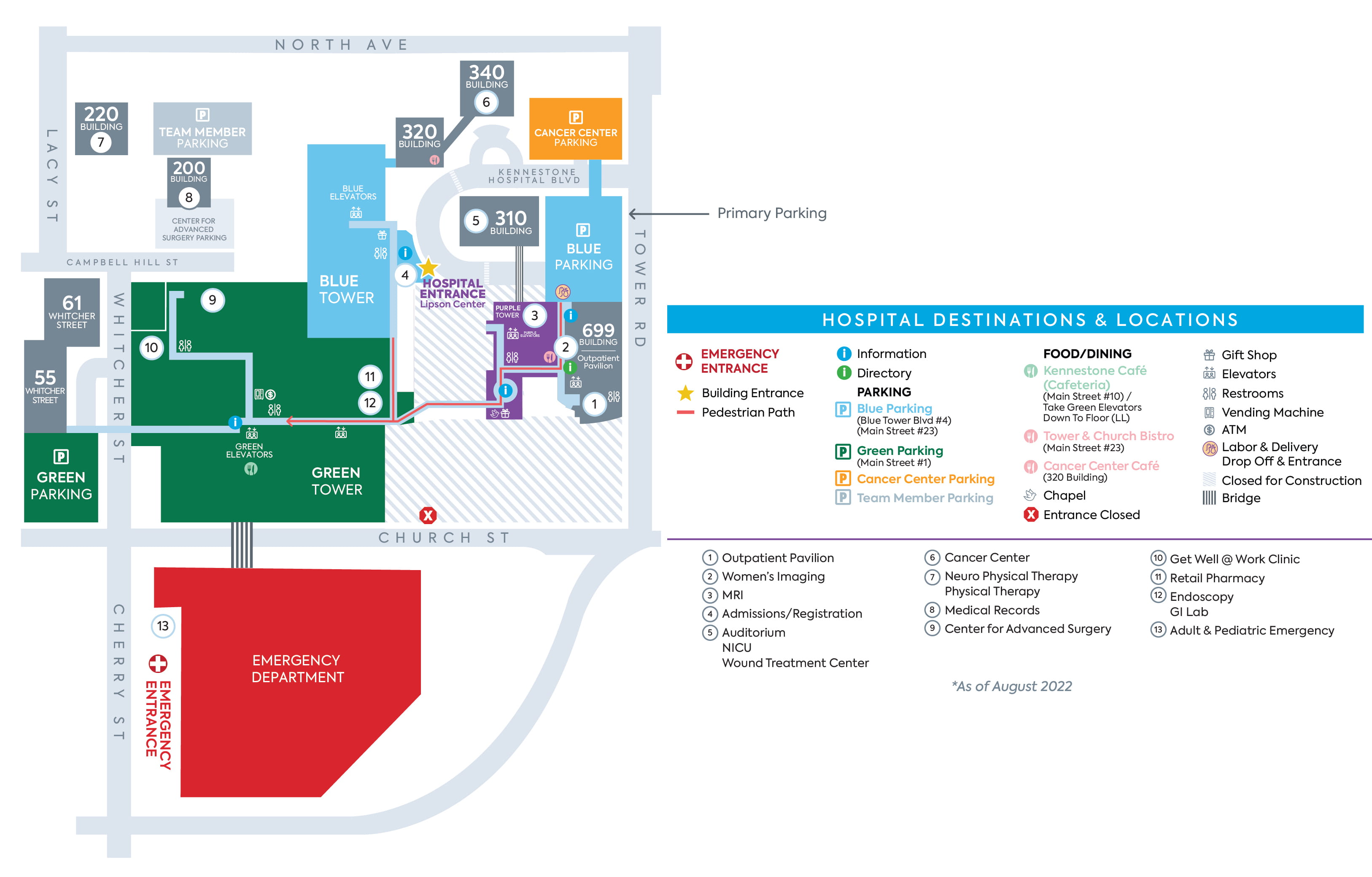 Wellstar Kennestone Hospital campus map