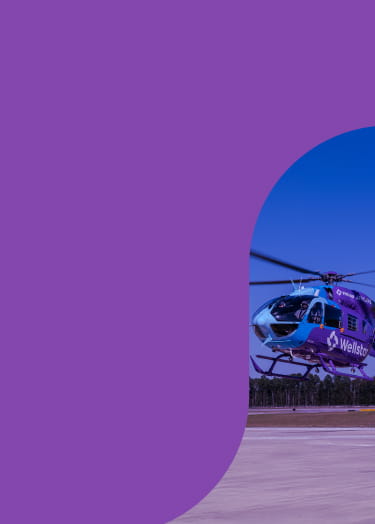 Image of a Wellstar AirCare helicopter