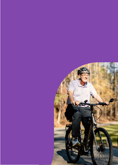 John and Janin riding their bikes outdoors