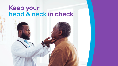 Provider looking at patient's neck