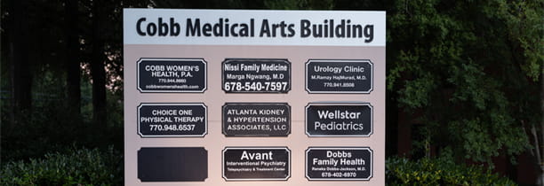 Cobb Medical Arts Building monument sign
