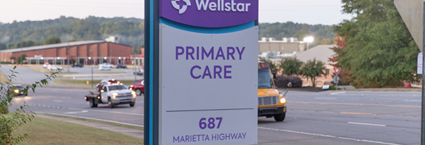 Wellstar Primary Care sign at 687 Marietta Hwy