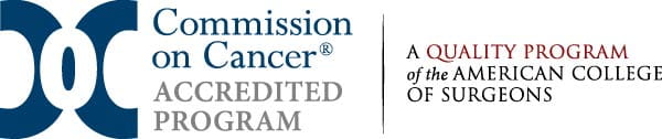 Logo reading Commission on Cancer Accredited Program A Quality Program of the American College of Surgeons