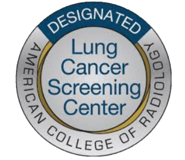 Logo reading Designated Lung Cancer Screening Center American College of Radiology