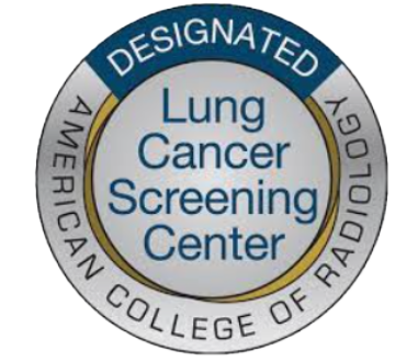 Logo reading Designated Lung Cancer Screening Center American College of Radiology