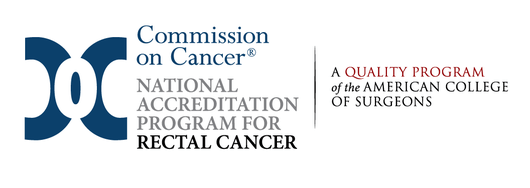 Logo reading Commission on Cancer National Accreditation Program for Rectal Cancer A Quality Program of the American College of Surgeons