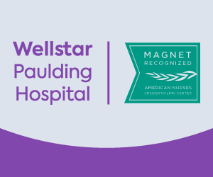Image reads Wellstar Paulding Hospital, Magnet Recognized, American Nurses Credentialing Center