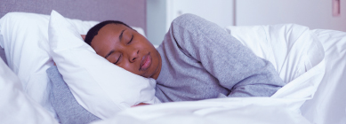 Woman sleeping comfortably